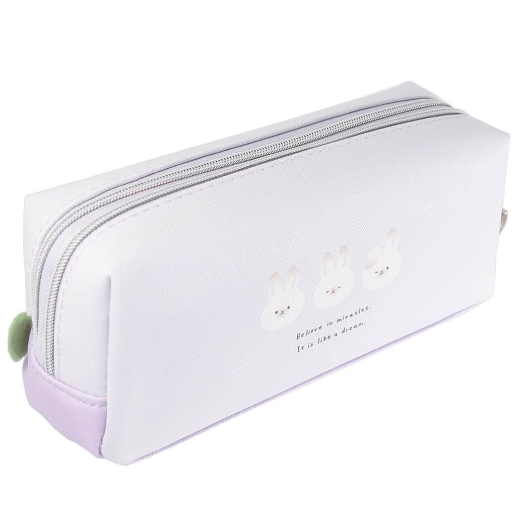 うさぎのペンケース Amazon.co.jp: 筆箱[ツインファスナー ペンケース]おなかなでて/ウサギ